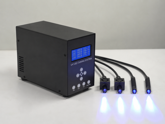 Laboratory UV LED Spot Curing System with Multi-Channel Independent Control and High Irradiance Output for Adjustable UV Intensity